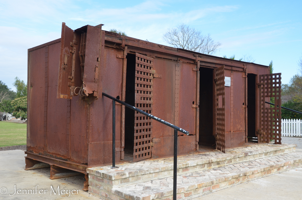 These cells were used to hold slaves, sometimes for days, before auction.