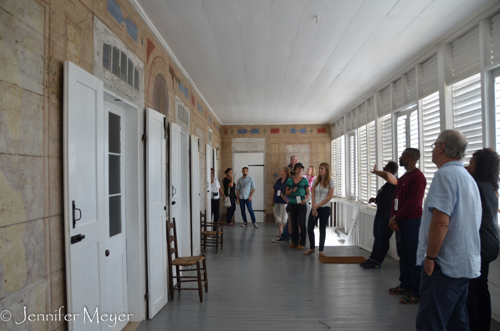 This upper level porch was originally an open balcony.