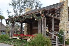 The town square stage, where live music plays every night.