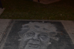 Sidewalk art.