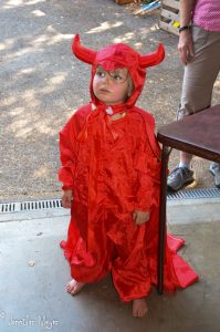 Hot toddler in a devil suit.