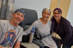 We all wore scarves to the cancer center.