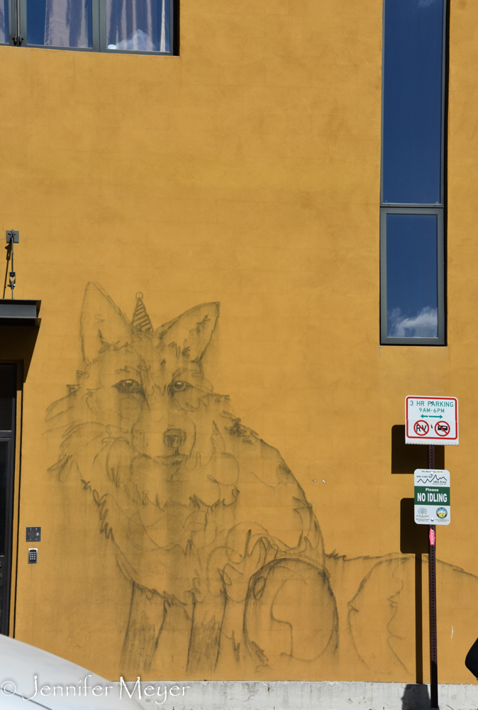 Art on a wall.