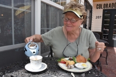 We had tea at a tea house.