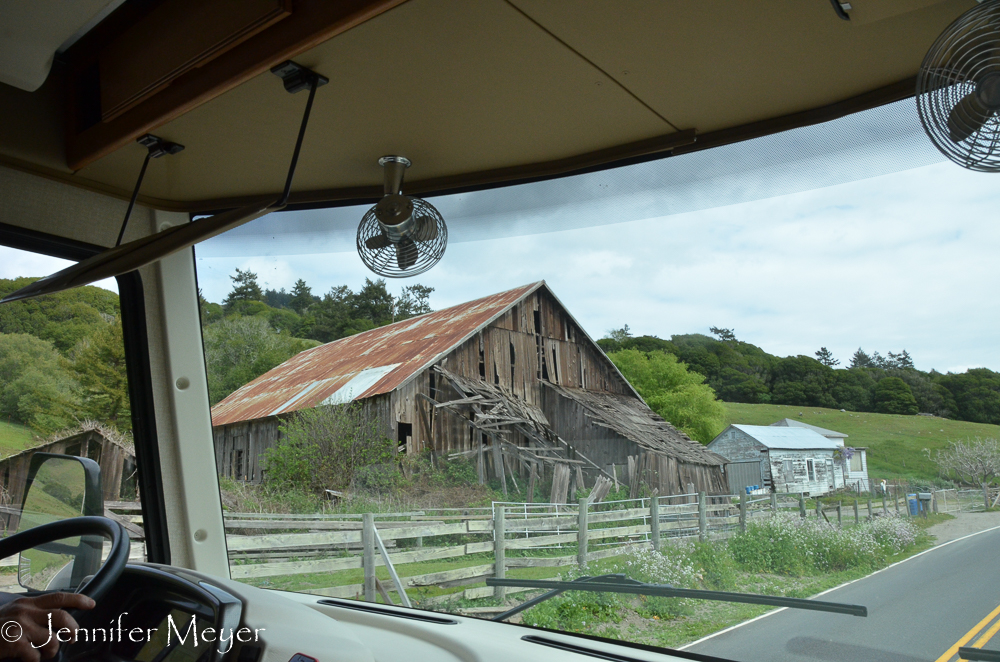 Falling down barn.