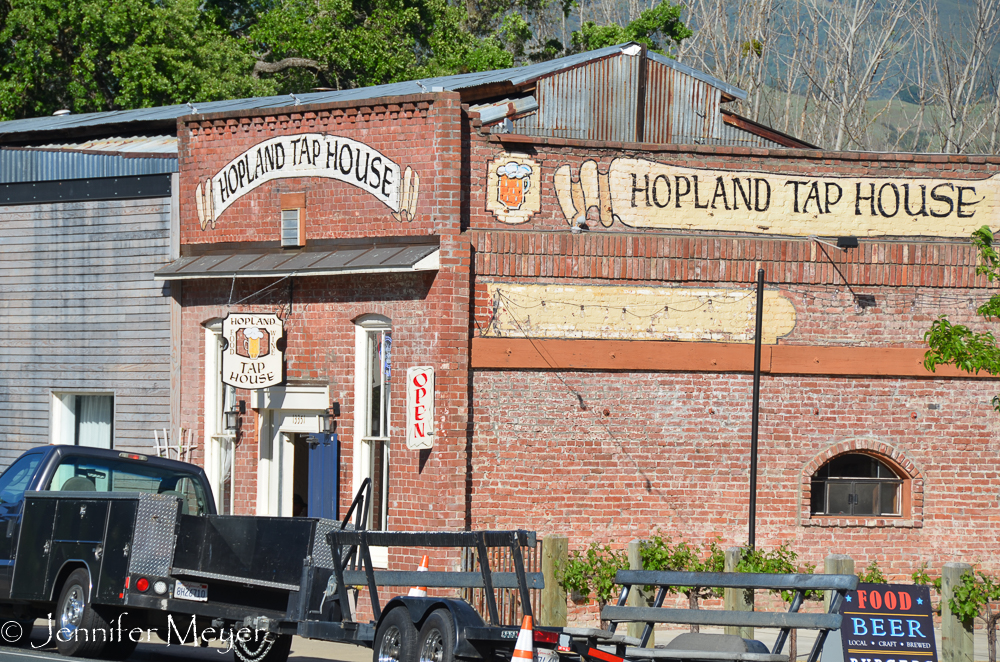 On the way back, we stopped in Hopland.