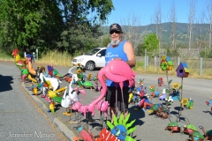 This guy was selling metal lawn art.