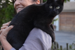 Karyn and her cat, Echo.