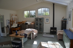 She'd built on this studio for her painting since I'd last seen it.