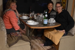 One night we invited Laura and Karyn to dinner at our place.