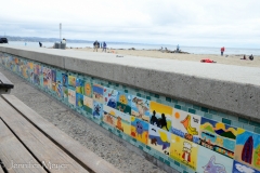 We got pizza slices at Pizza My Heart and sat here for lunch.