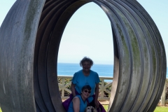 An interesting sculpture in the park.