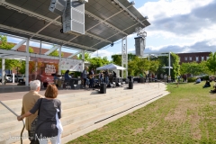 There was an outdoor concert.