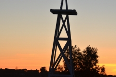 Windmill sunset.