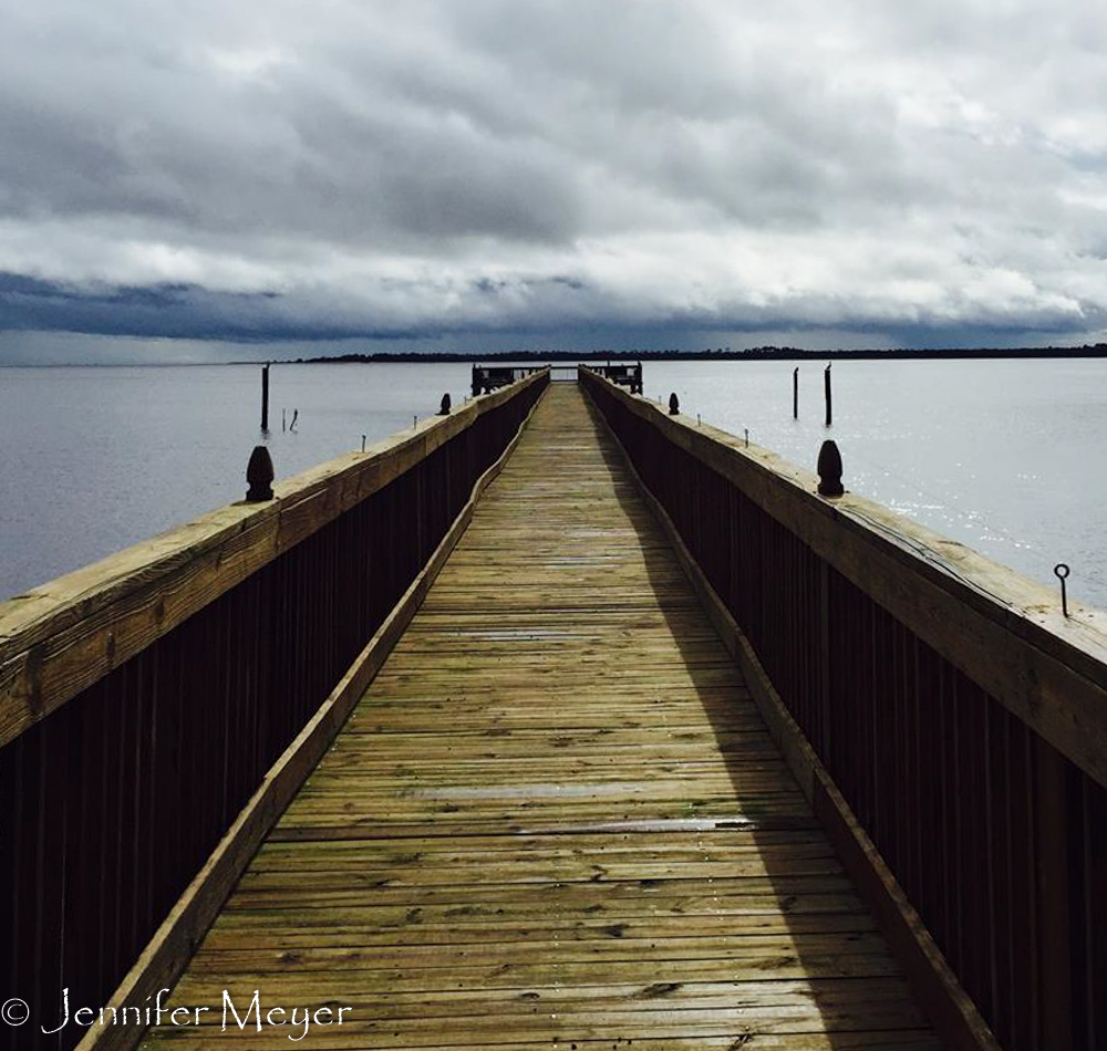 Their neighborhood dock.