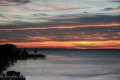 Sunrise from the top deck.