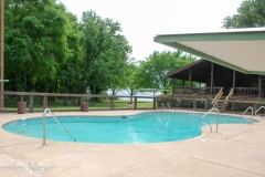 There was a pool but it was closed.