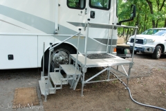 The RV stairs he builds.