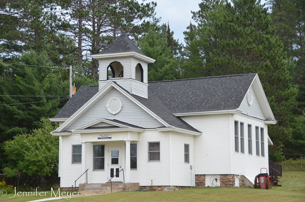 We passed a cool old schoolhouse.