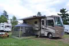 Our setup at the Gwinn RV Park.