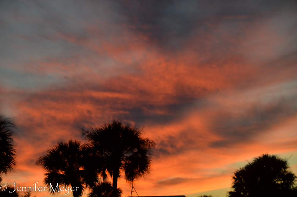 We had some great sunset skies.
