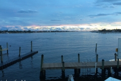 We watched the sunset.