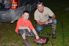 Scott's son and grandson tried a little fishing before dinner.