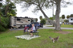 It stopped raining when we got to Palm Beach.