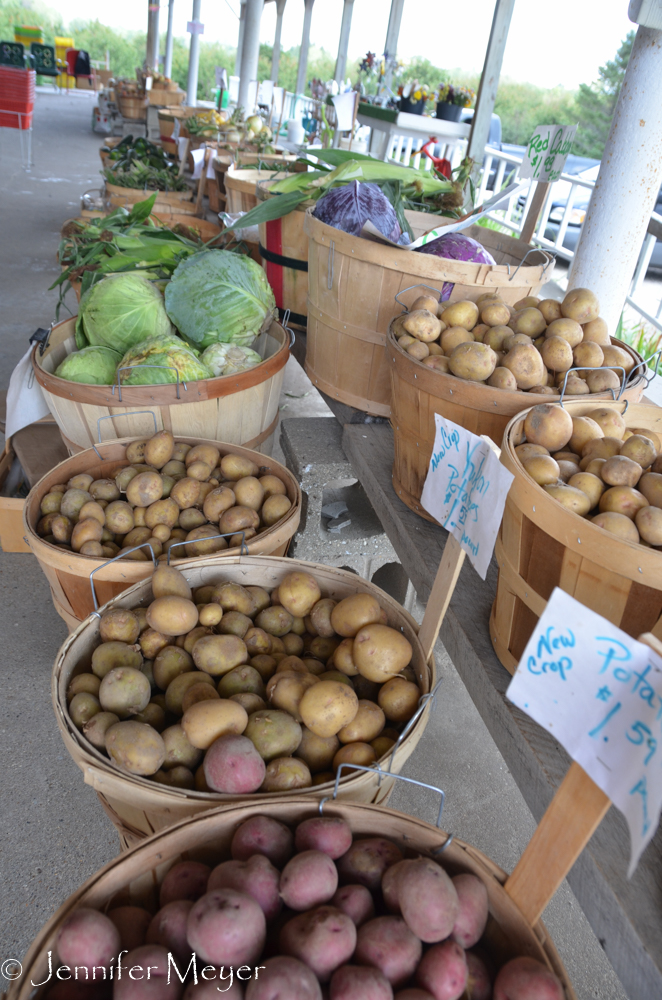The next day, we stopped at a farmer's market.