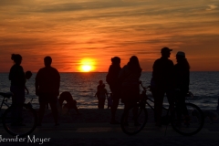 There were so many people there for the sunset.