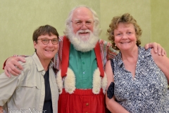 We met with Santa in the greenroom.