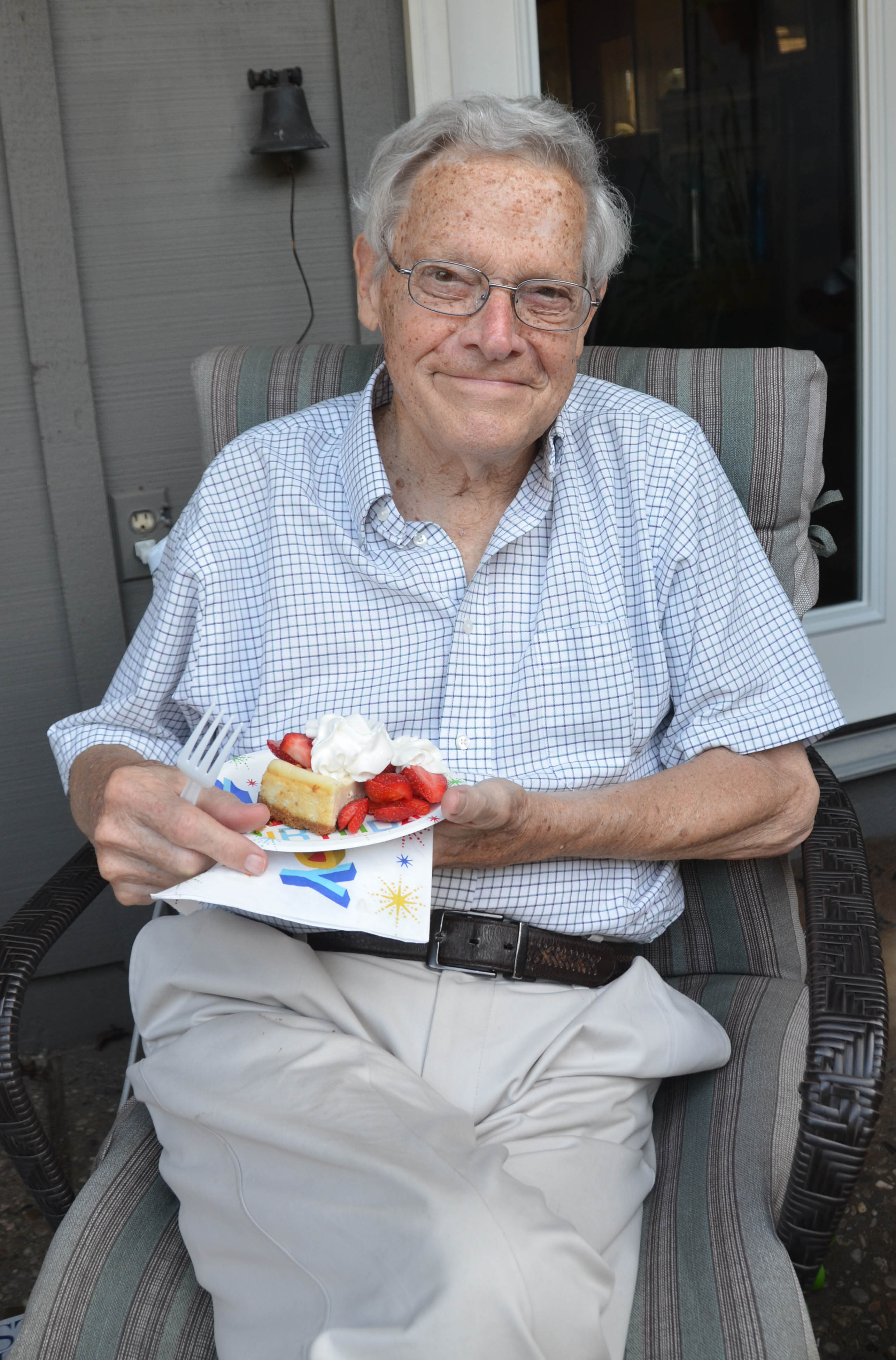 Dad enjoying his birthday.