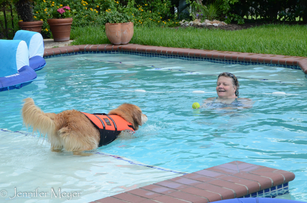 That and a ball got her in again.
