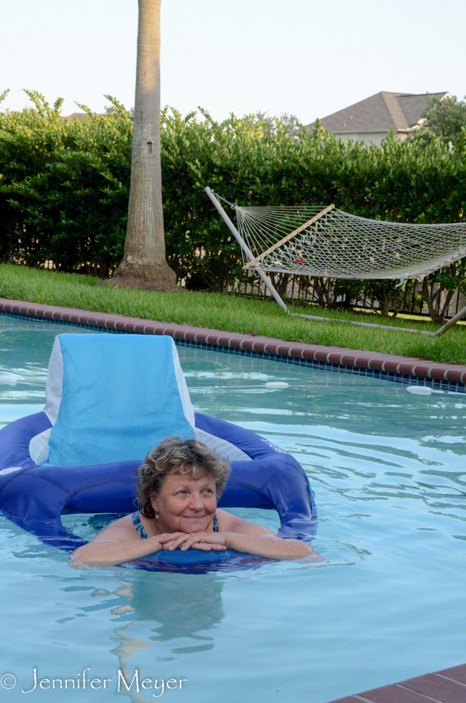 We loved these blow-up chairs.