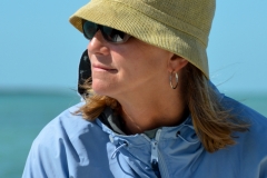 Tammy looks mysterious and content.