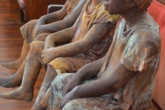 Inside the church were more than 20 sculptures.